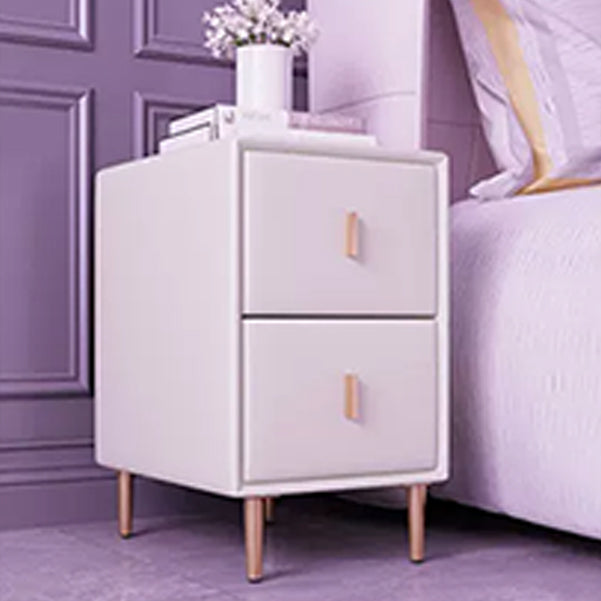 Contemporary Solid Wood Kids Nightstand Flat Top Nightstands with Drawers