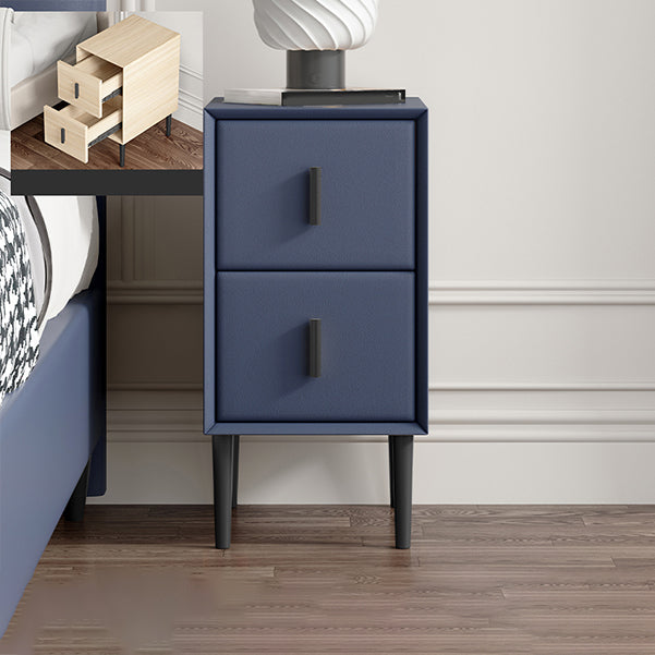 Contemporary Solid Wood Kids Nightstand Flat Top Nightstands with Drawers