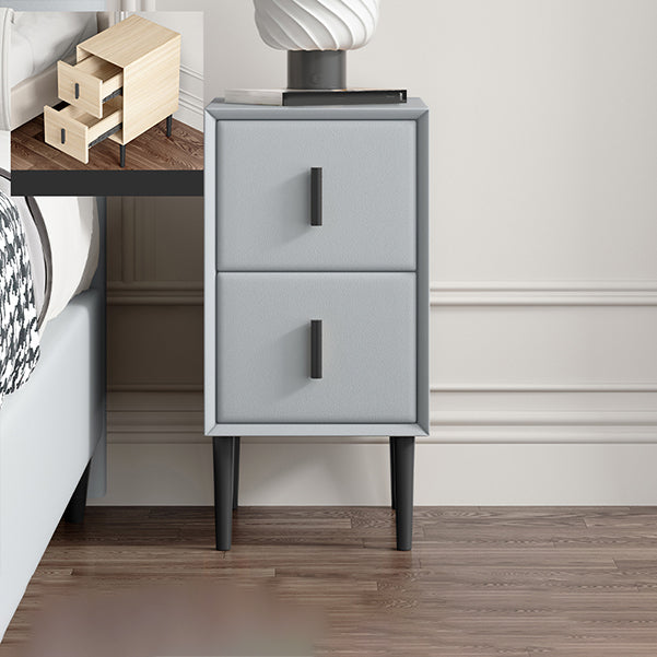 Contemporary Solid Wood Kids Nightstand Flat Top Nightstands with Drawers