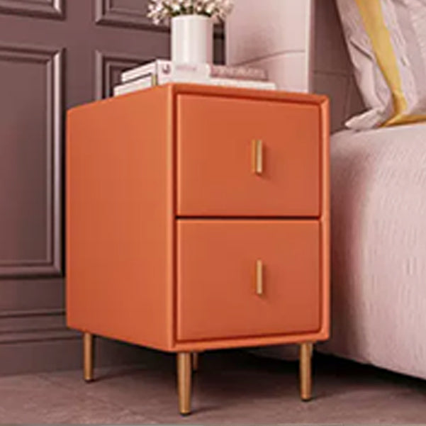 Contemporary Solid Wood Kids Nightstand Flat Top Nightstands with Drawers