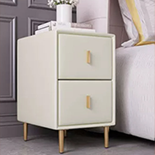 Contemporary Solid Wood Kids Nightstand Flat Top Nightstands with Drawers