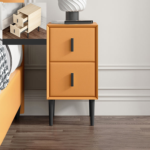 Contemporary Solid Wood Kids Nightstand Flat Top Nightstands with Drawers