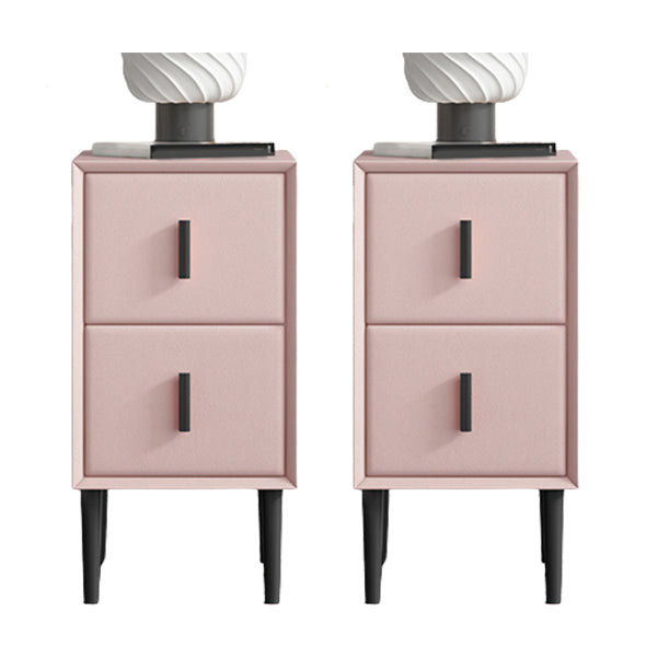 Contemporary Solid Wood Kids Nightstand Flat Top Nightstands with Drawers