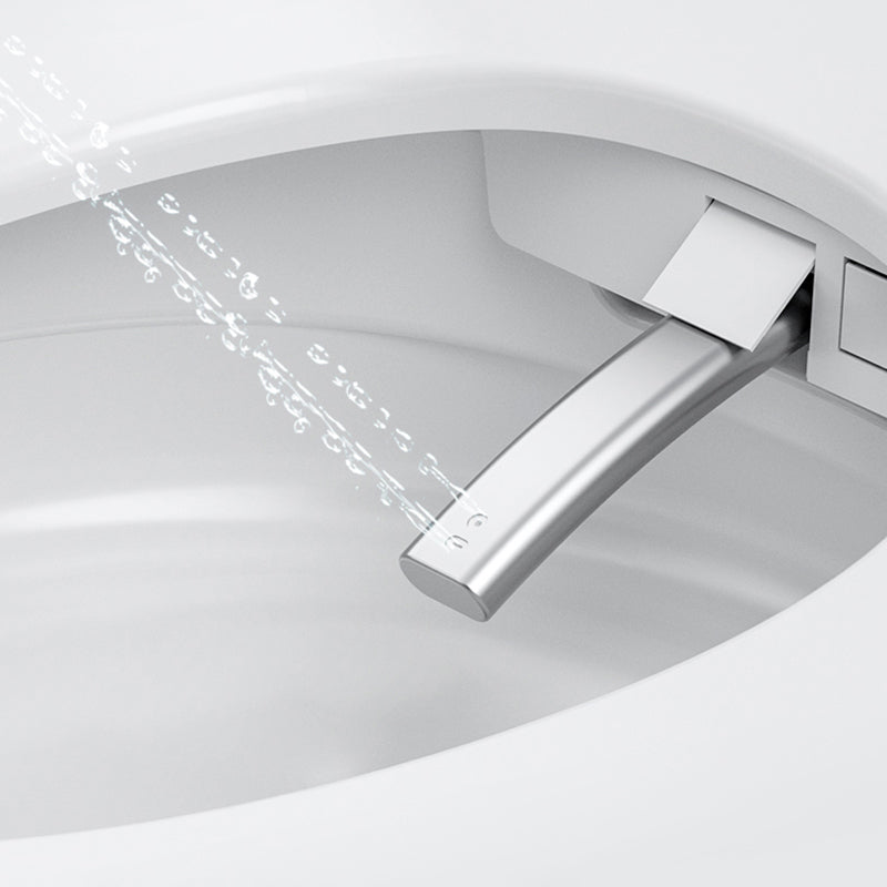 Elongated All-in-One Bidet White Ceramic Smart Toilet Bidet with Heated Seat