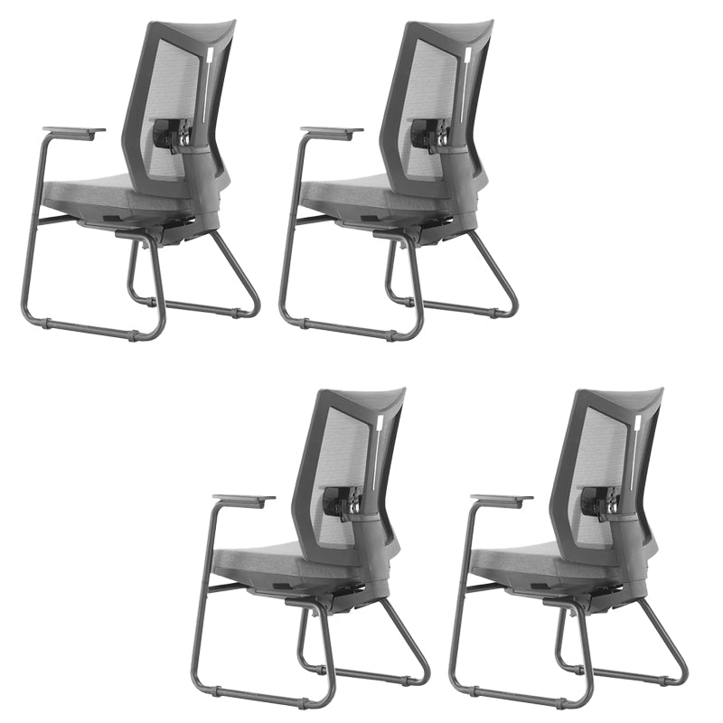 Modern Office Chair No Wheels Removable Arms No Distressing Desk Chair