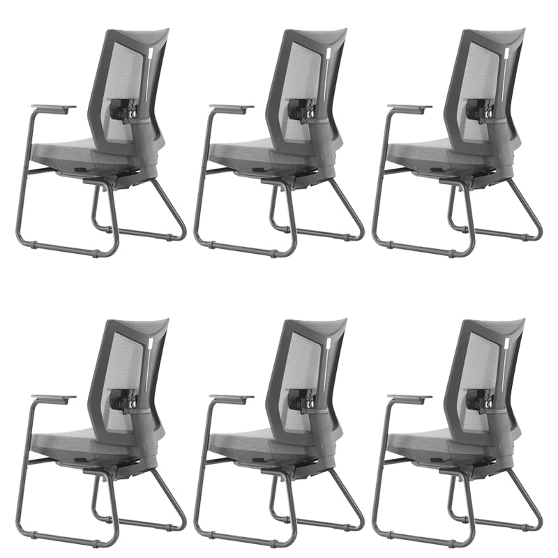 Modern Office Chair No Wheels Removable Arms No Distressing Desk Chair