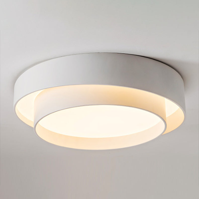 Metal Circular Flush Mount Fixture Modern 1 Light Flush Light Fixture