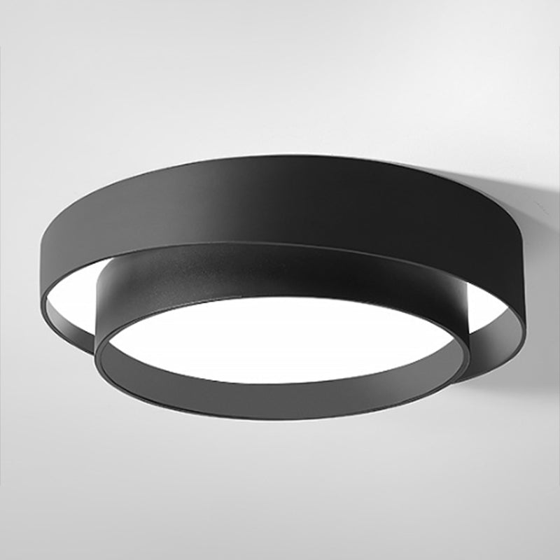 Metal Circular Flush Mount Fixture Modern 1 Light Flush Light Fixture