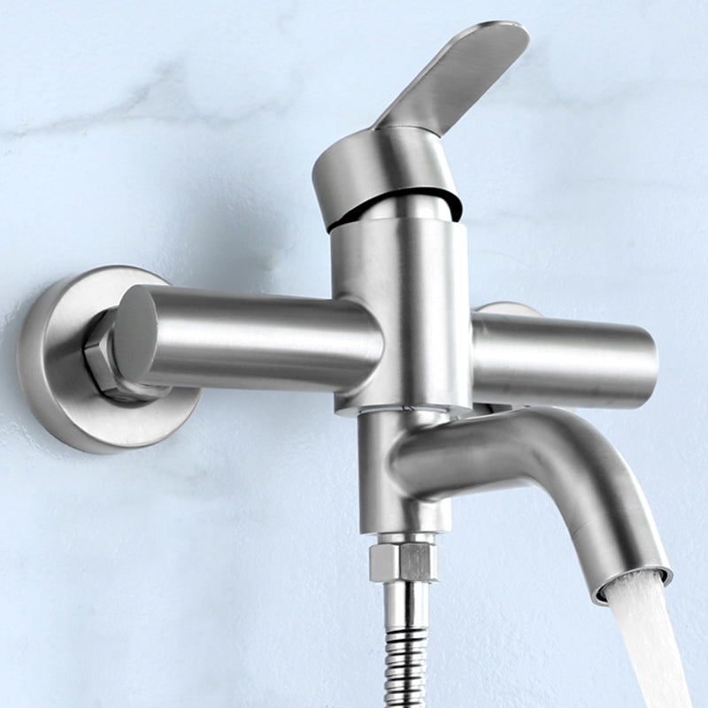 Modern Bathtub Faucet 304 Stainless Steel Swivel Spout Wall Mounted Tub Faucet Trim