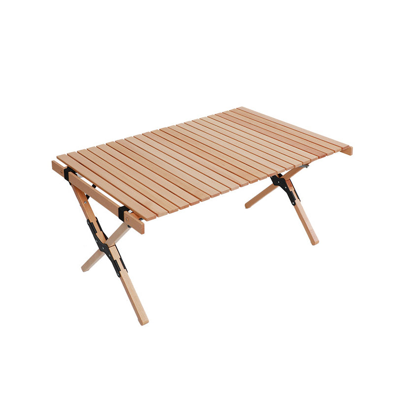 Modern Beech Wood Folding Table Outdoor Removable Camping Table