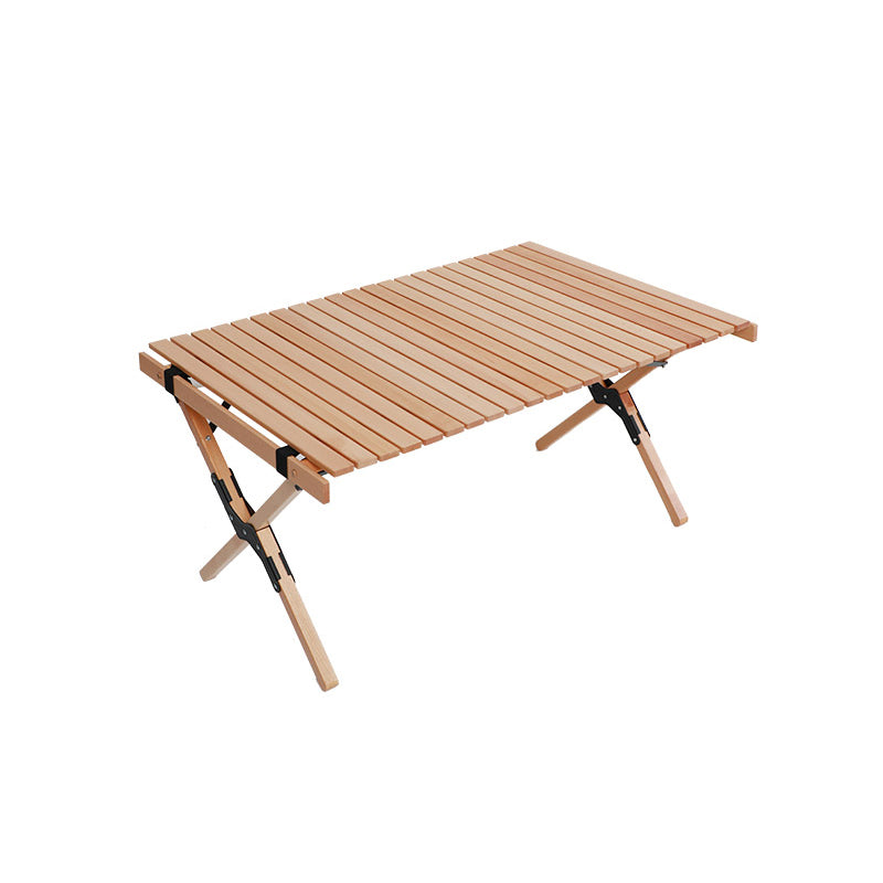 Modern Beech Wood Folding Table Outdoor Removable Camping Table