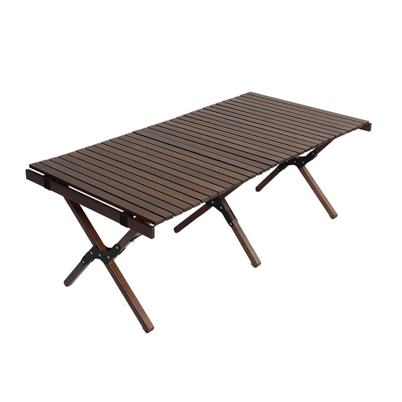 Modern Beech Wood Folding Table Outdoor Removable Camping Table