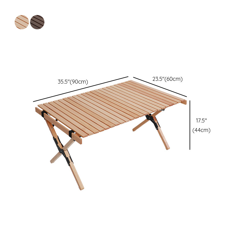 Modern Beech Wood Folding Table Outdoor Removable Camping Table