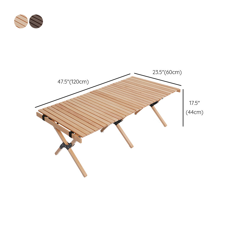 Modern Beech Wood Folding Table Outdoor Removable Camping Table