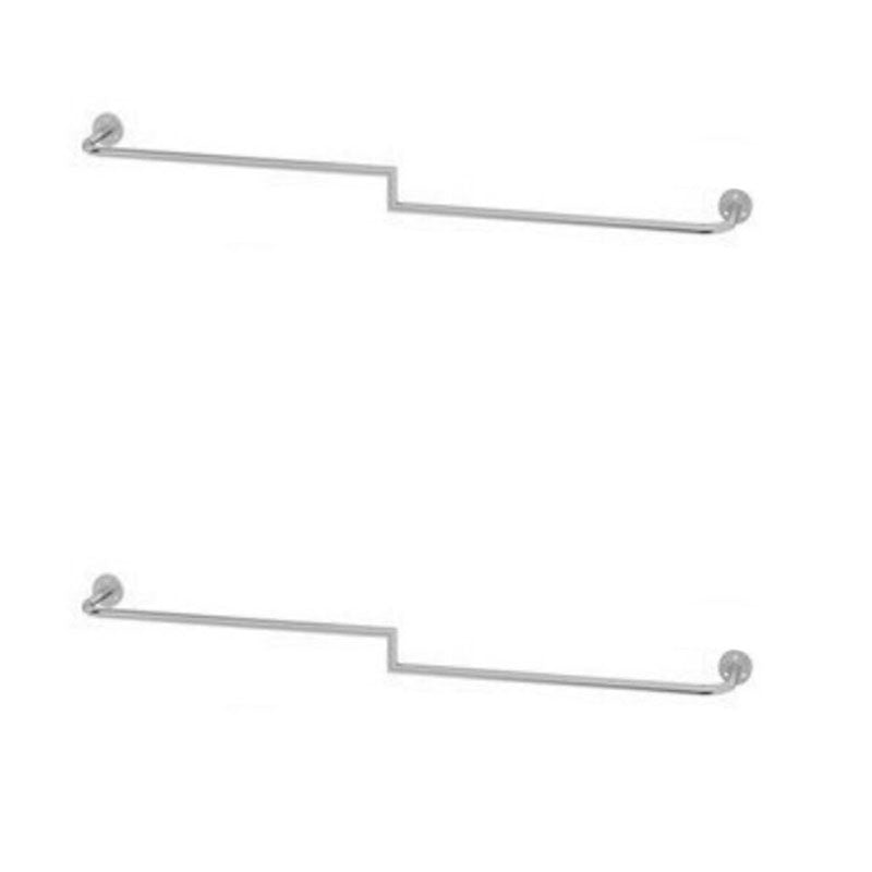 Modern Clothes Hanger Wall Mounted Stainless Steel Coat Rack in Silver