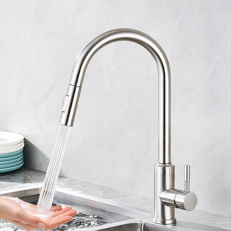 Touch Sensor Kitchen Sink Faucet Swivel Spout with Pull Down Sprayer