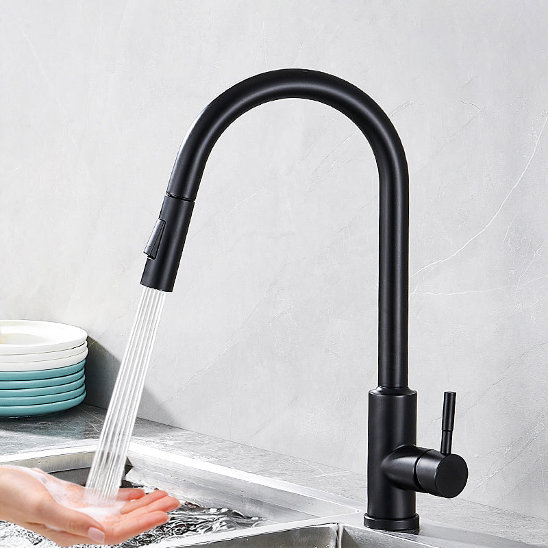 Touch Sensor Kitchen Sink Faucet Swivel Spout with Pull Down Sprayer