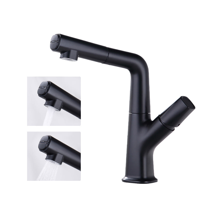 Modern Style Kitchen Faucet Copper Knob Handle Pull Down Kitchen Faucet