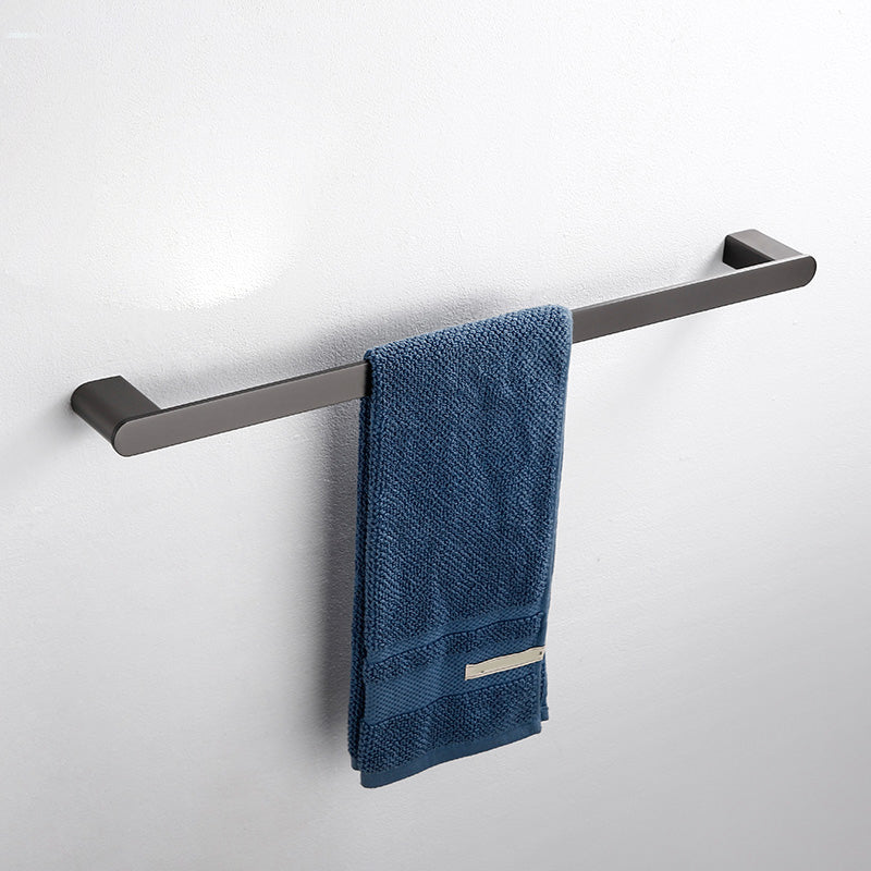 Modern Matte Gray Bathroom Accessory Set Bath Shelf/Towel Bar & Paper Holder Included