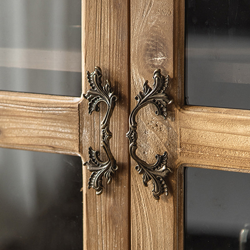 Industrial Cabinet Stain Resistant Distressed Wood Accent Cabinet