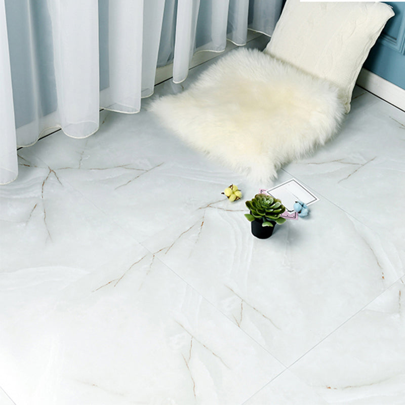 Water Resistant Plastic Floor Stone Look Square Edge Floor Tile