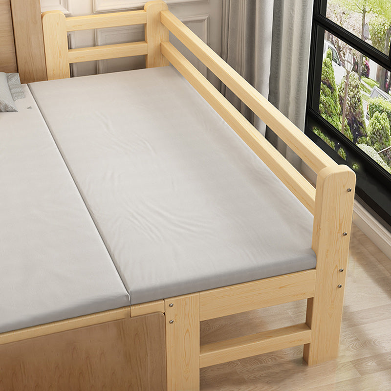 Scandinavian No Theme Kids Bed Solid Wood Toddler Bed with Mattress