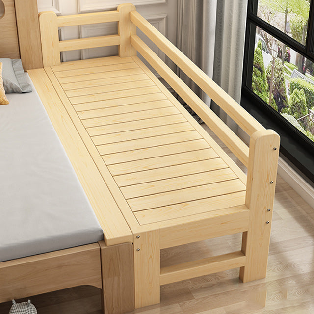 Scandinavian No Theme Kids Bed Solid Wood Toddler Bed with Mattress