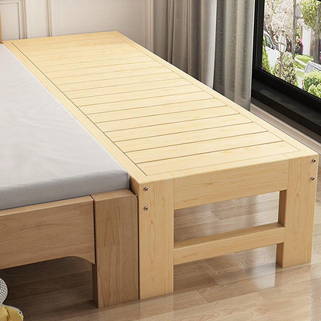 Scandinavian No Theme Kids Bed Solid Wood Toddler Bed with Mattress