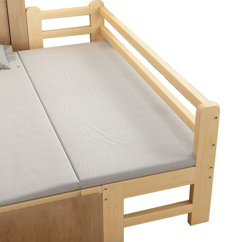 Scandinavian No Theme Kids Bed Solid Wood Toddler Bed with Mattress