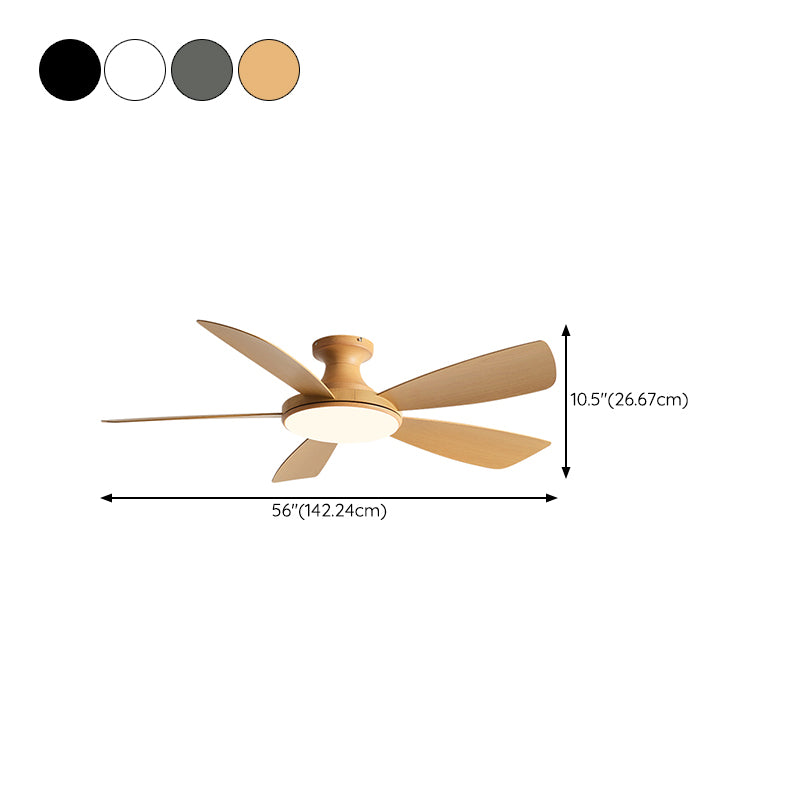 Simple LED Ceiling Fan Lamp 5-Blades Fan Lighting for Living Room