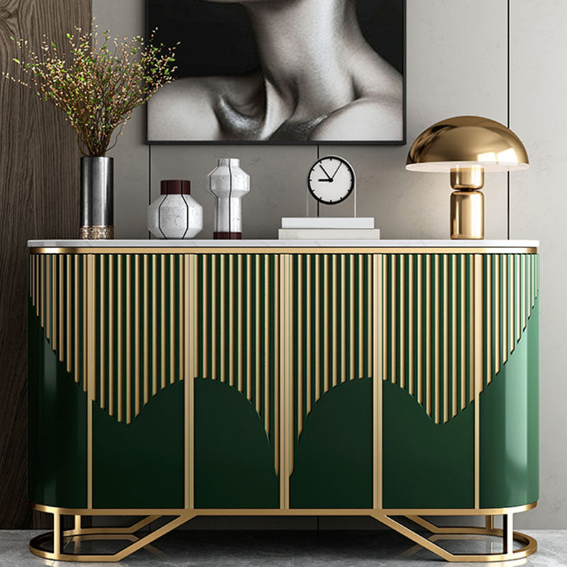 Gold Base Modern Sideboard Buffet Stone Buffet Stand with Storage