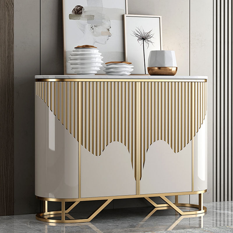 Gold Base Modern Sideboard Buffet Stone Buffet Stand with Storage