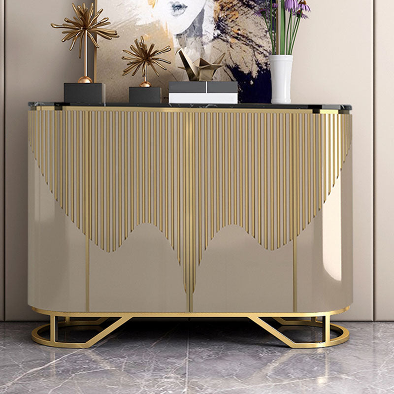 Gold Base Modern Sideboard Buffet Stone Buffet Stand with Storage