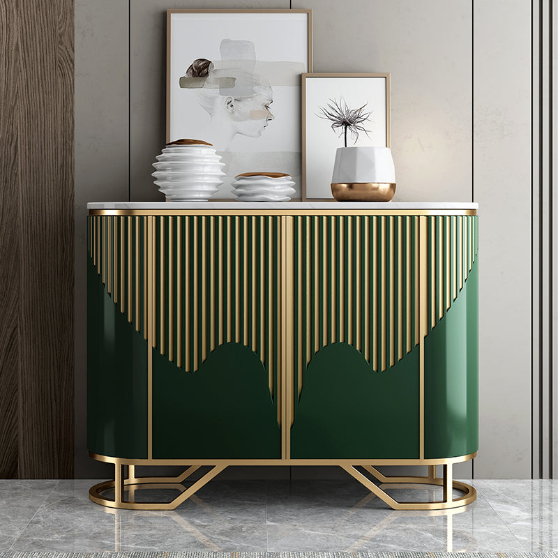 Gold Base Modern Sideboard Buffet Stone Buffet Stand with Storage