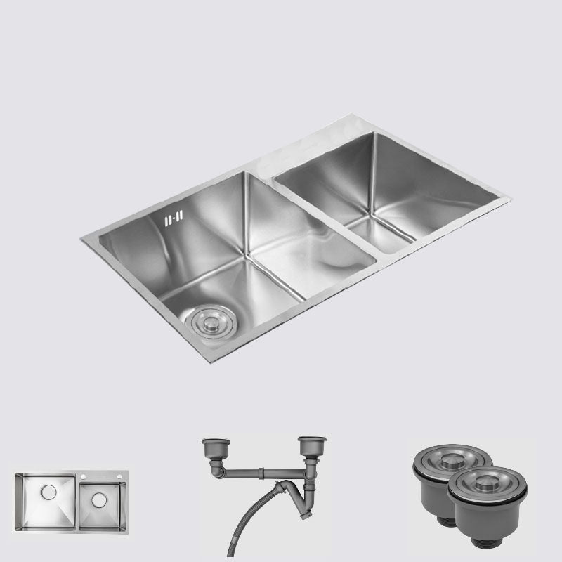 Stainless Steel Kitchen Sink Contemporary Double Bowl Kitchen Sink