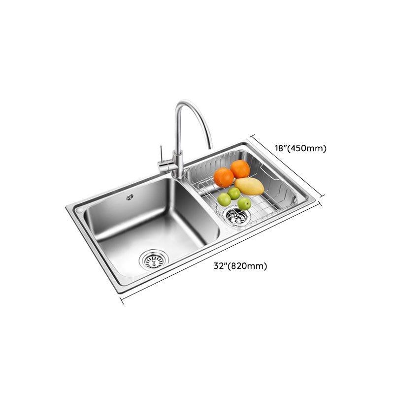 Double Bowl Kitchen Sink Stainless Steel Kitchen with Faucet Included