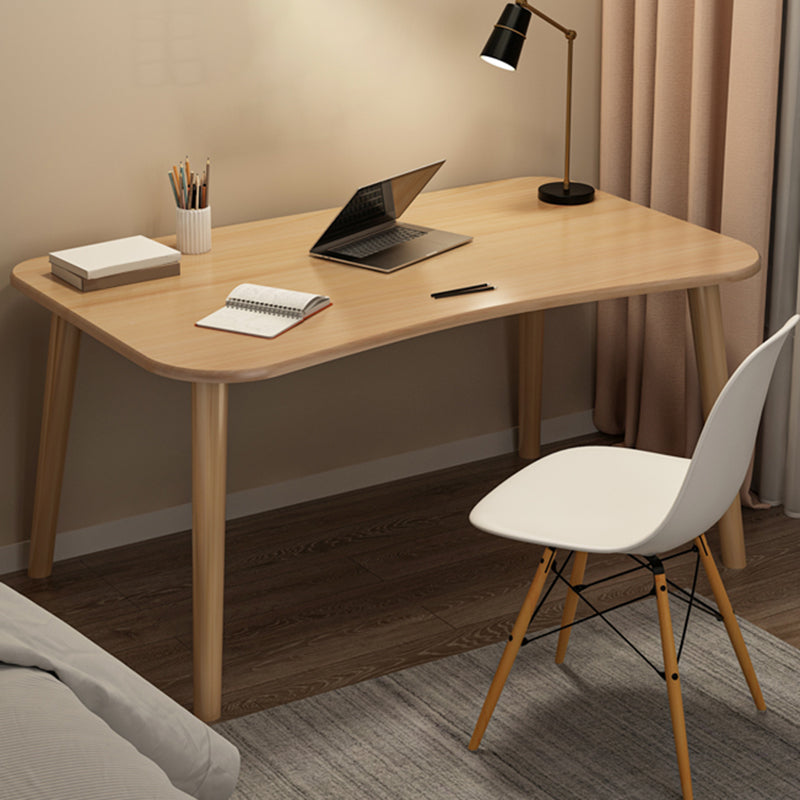 Contemporary Office Desk Parsons Writing Desk with Wooden Legs