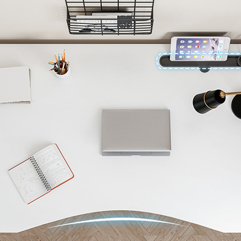 Contemporary Office Desk Parsons Writing Desk with Wooden Legs