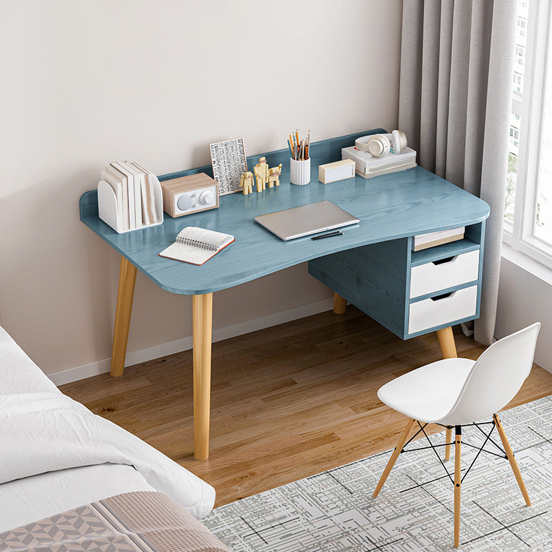 Contemporary Office Desk Parsons Writing Desk with Wooden Legs