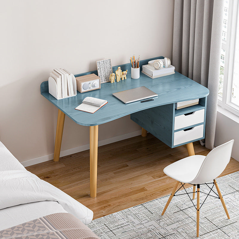 Contemporary Office Desk Parsons Writing Desk with Wooden Legs