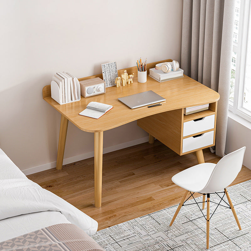 Contemporary Office Desk Parsons Writing Desk with Wooden Legs