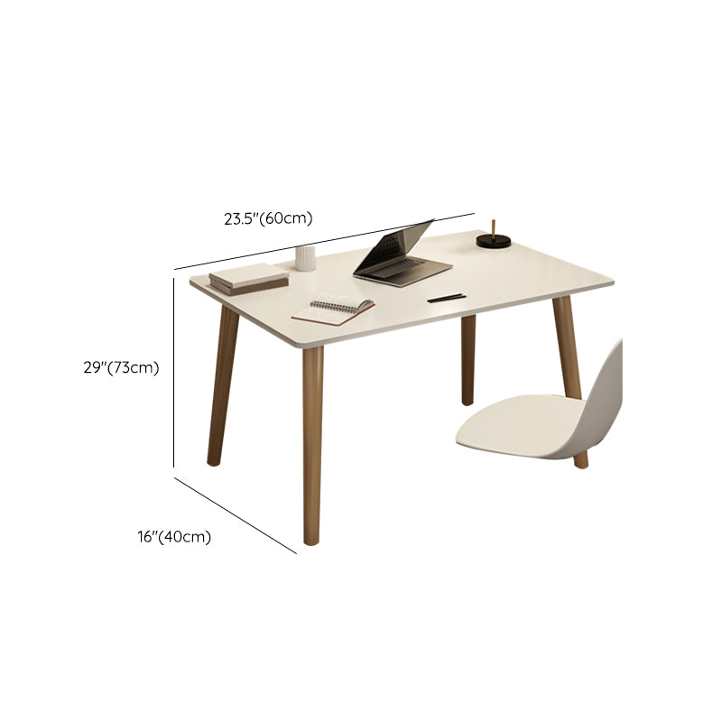 Contemporary Office Desk Parsons Writing Desk with Wooden Legs