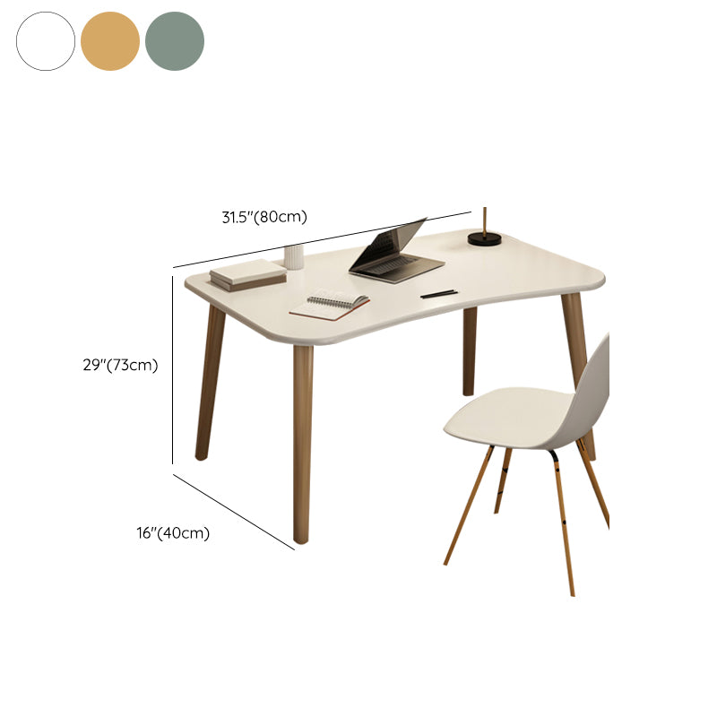 Contemporary Office Desk Parsons Writing Desk with Wooden Legs