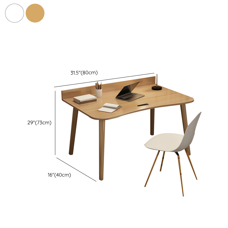 Contemporary Office Desk Parsons Writing Desk with Wooden Legs