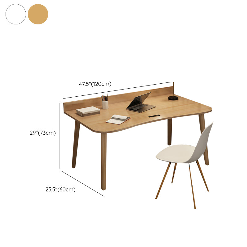 Contemporary Office Desk Parsons Writing Desk with Wooden Legs