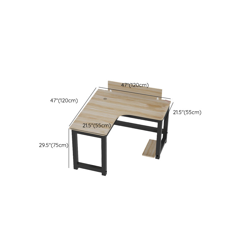 Industrial Office Desk Manufactured Wood L-Shape 29.25 Inch H Writing Desk