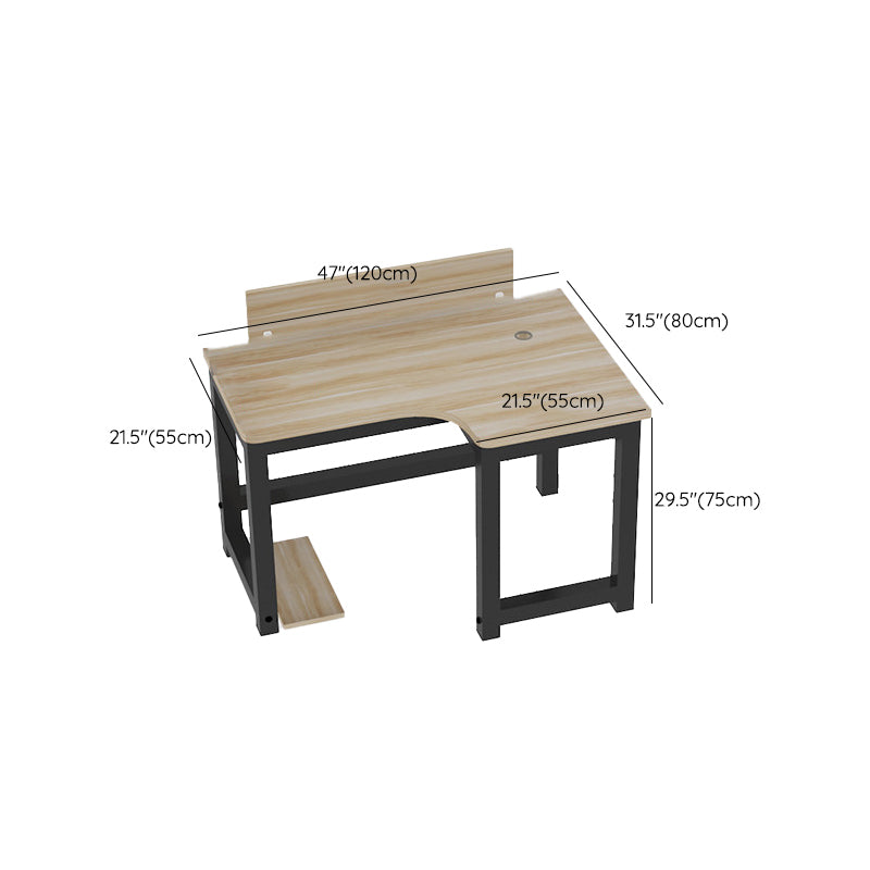 Industrial Office Desk Manufactured Wood L-Shape 29.25 Inch H Writing Desk