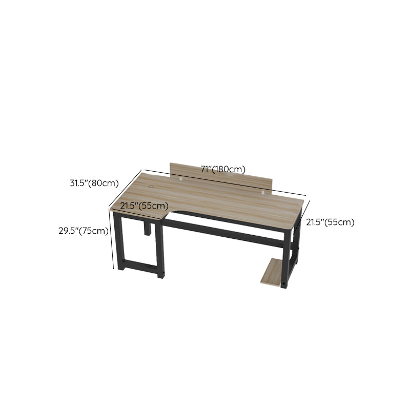 Industrial Office Desk Manufactured Wood L-Shape 29.25 Inch H Writing Desk