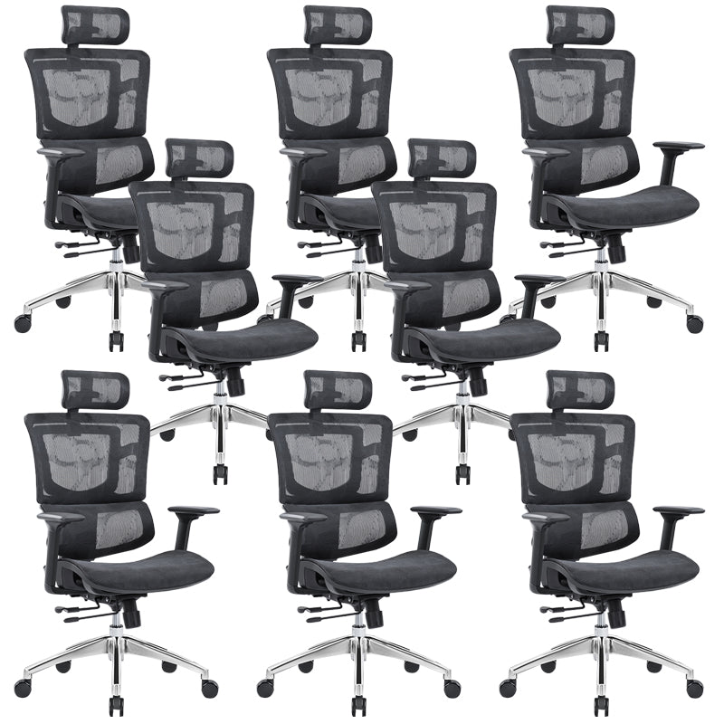 Adjustable Seat Height Arm Chair Contemporary Office Chair with Wheels