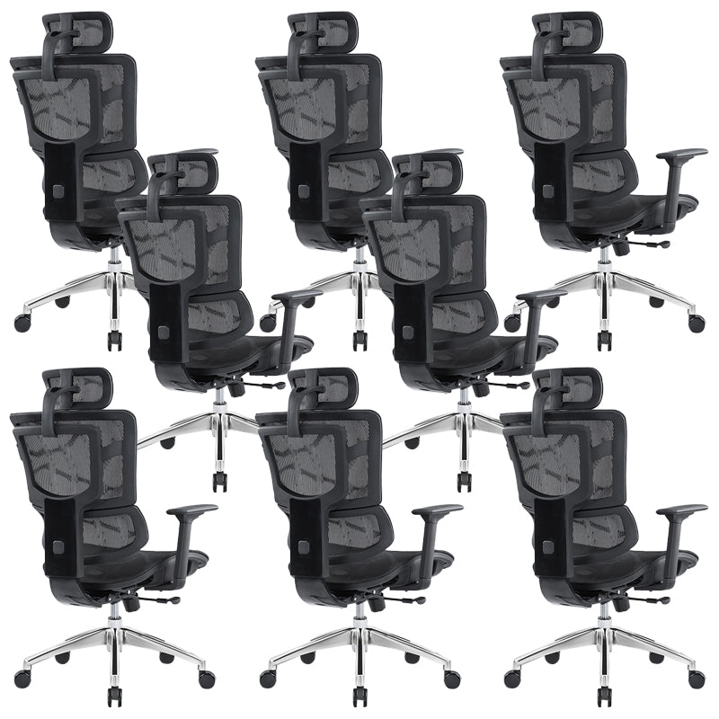 Adjustable Seat Height Arm Chair Contemporary Office Chair with Wheels